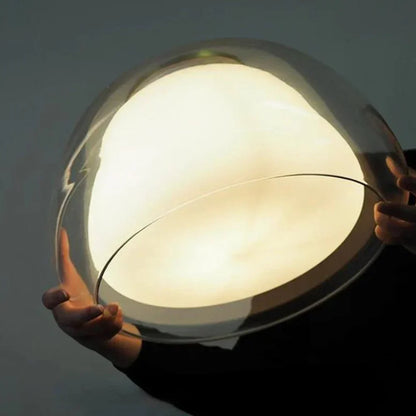 Moderne Zwart-Witte Glazen Hanglamp – Minimalistische Elegantie voor Elk Interieur