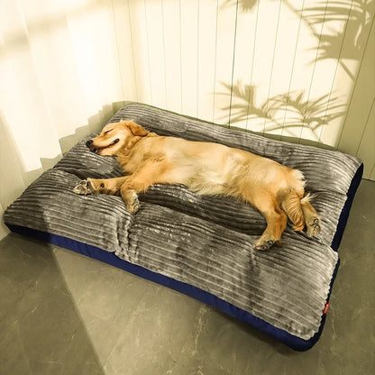 Hondenbed – Orthopedisch winterbed met afneembare hoes, grijs of lichtgroen, M-XL