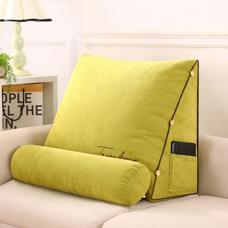 Keilvorm Rugkussen – Steun- & Leeskussen voor Bank, Bed of Stoel | 60×50×30 cm