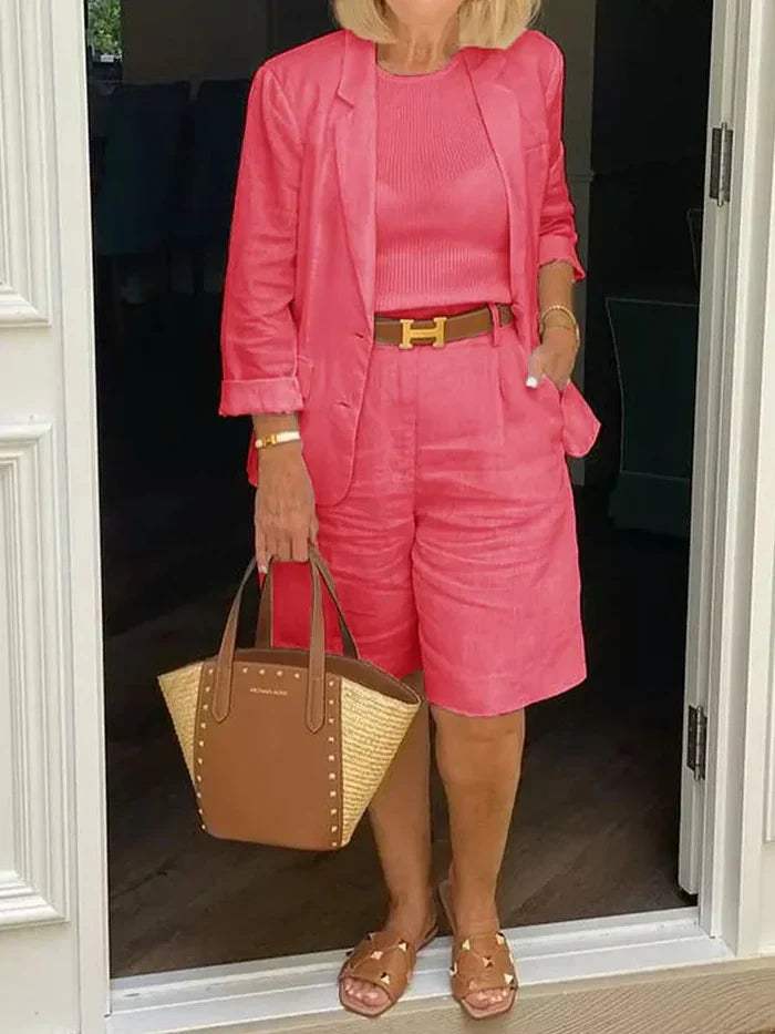 Sophie | Elegante Katoenen Blazer Set voor Warme Dagen 2