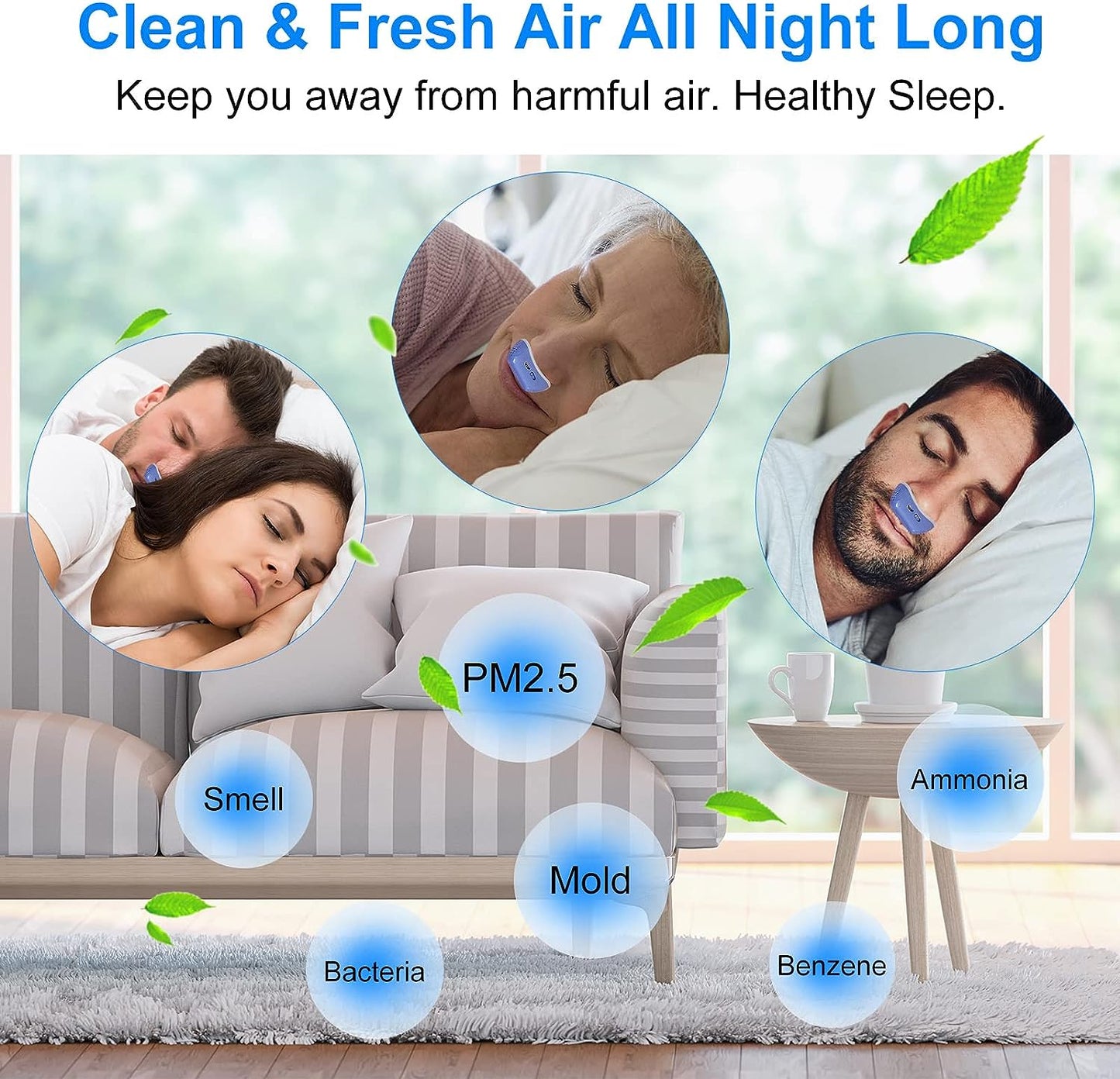 Draagbaar Anti-Snurk Apparaat bij Slaapapneu – Micro CPAP met Zachte Luchtdruk & USB-Oplaadfunctie | Fluisterstil, Medisch Siliconen & Compact Formaat voor Reizen of Thuisgebruik