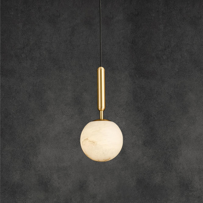 Gouden Alabaster Hanglamp – Luxe Marmeren Look | Sfeervolle Designverlichting