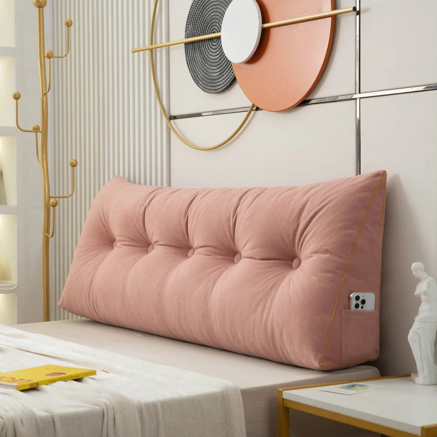 Rugkussen in Wigvorm – Comfortabele Steun voor Slaapkamer & Woonkamer