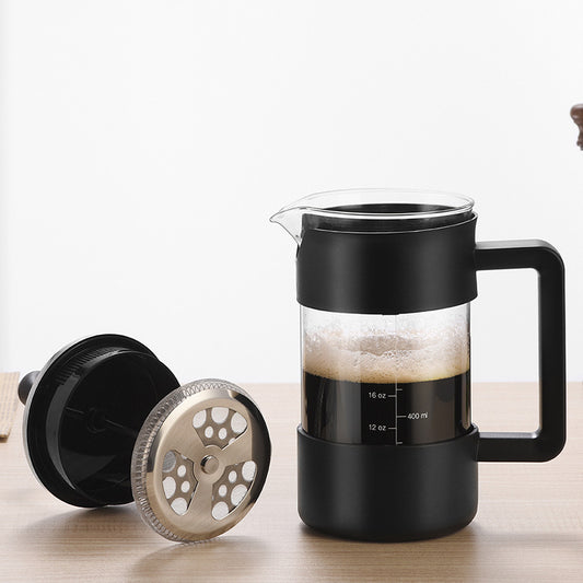 French press koffiezetter 1000ml – hittebestendige glazen pot met roestvrijstalen filter – geschikt voor koffie en thee – koud en warm gebruik