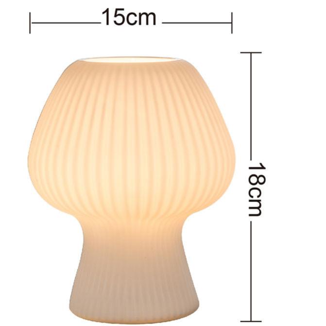 Vintage Tafellamp – Klassiek Design met Geribbelde Textuur & Zachte Sfeerverlichting, Tijdloze Lamp voor Woonkamer, Slaapkamer of Leeshoek