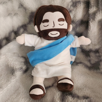Jesus knuffel met ademend effect – Religieus knuffelspeeltje voor kinderen en rustmomenten