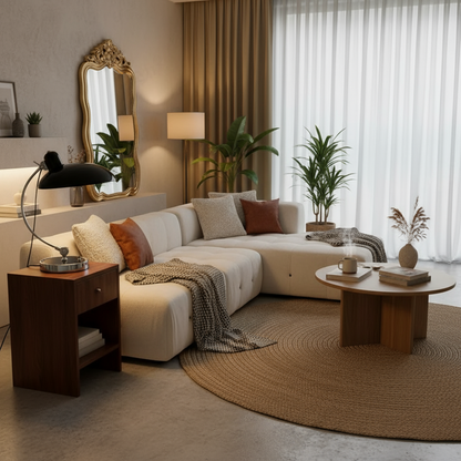 ScandiArc Tafellamp – Bauhaus Designlamp met Scandinavische Vormgeving, Verchroomde Afwerking & Gerichte LED Verlichting