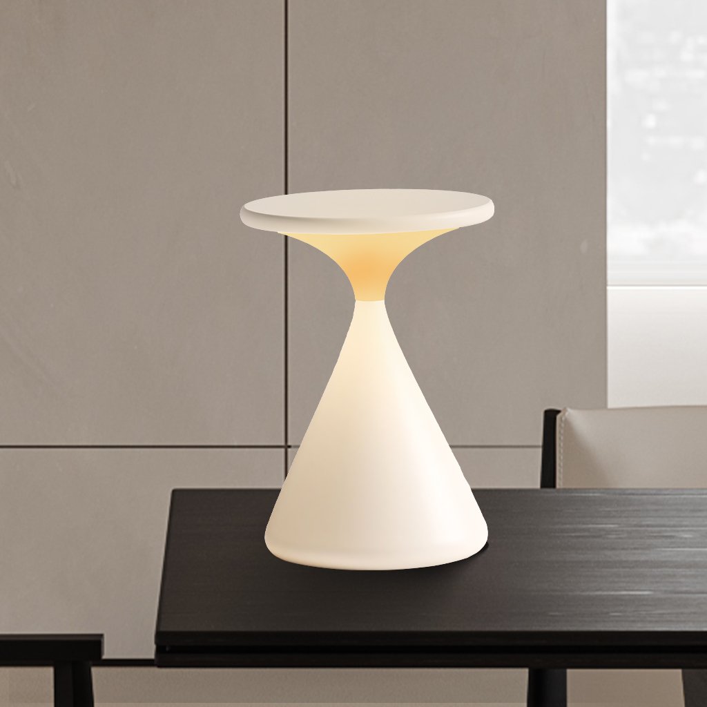 Dimbare LED tafellamp zonder snoer – Moderne acculamp in zand, wit en zwart