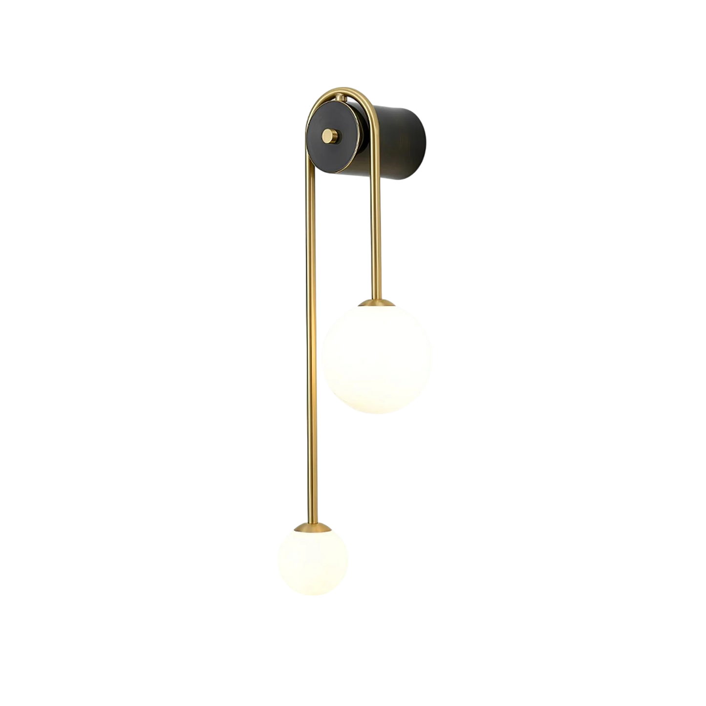 Bogen-Wandlamp in Messing – Gebogen Design | Moderne Wandverlichting van Glas & Messing voor Slaapkamer, Hal of Woonkamer