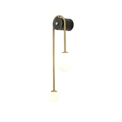 Bogen-Wandlamp in Messing – Gebogen Design | Moderne Wandverlichting van Glas & Messing voor Slaapkamer, Hal of Woonkamer