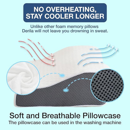 BreatheEase™ Orthopedisch Anti-Snurk Kussen - Ergonomisch Gel Memory Foam