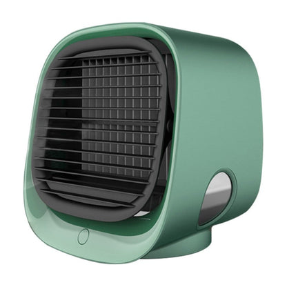 2-in-1 Luchtkoeler en Luchtbevochtiger - USB Desktop Ventilator met LED Verlichting en Automatische Uitschakeling