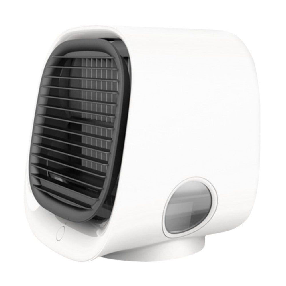 2-in-1 Luchtkoeler en Luchtbevochtiger - USB Desktop Ventilator met LED Verlichting en Automatische Uitschakeling