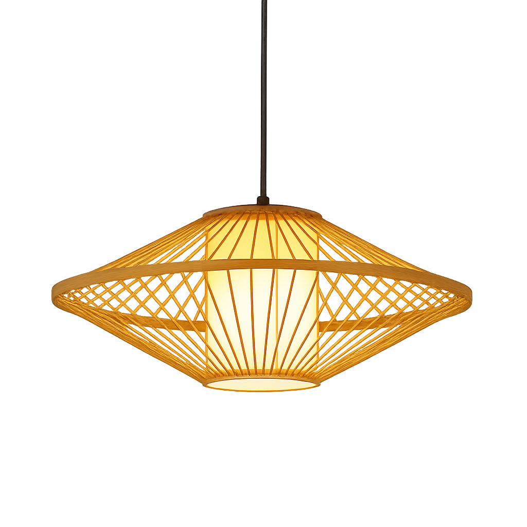 Japanse Bamboe Hanglamp Design - Sfeervolle Verlichting voor Keuken