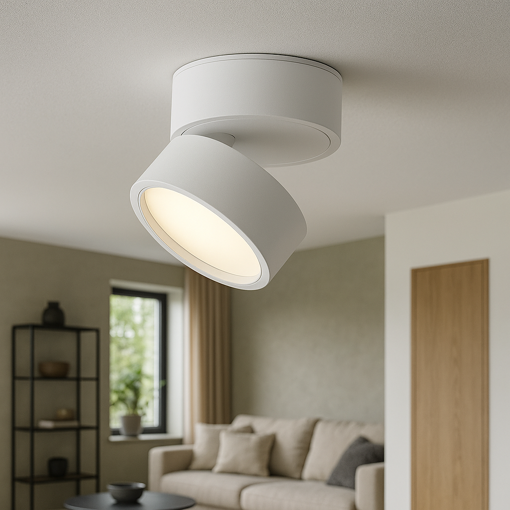 Set van 2 Moderne Opbouw Plafondlampen – Aluminium LED Verlichting met Warm Wit Licht | Dimbaar, Minimalistisch Design & Compact Formaat