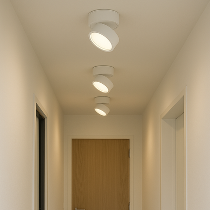 Set van 2 Moderne Opbouw Plafondlampen – Aluminium LED Verlichting met Warm Wit Licht | Dimbaar, Minimalistisch Design & Compact Formaat