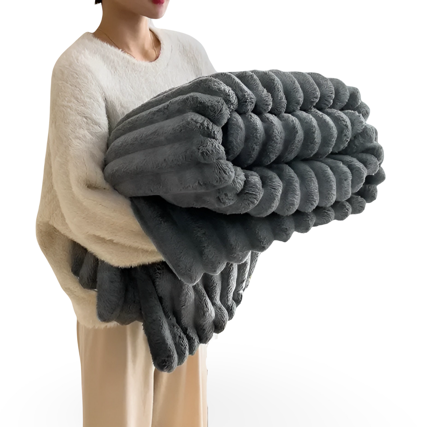 Luxe Pluche Fleece Deken voor Bank & Woonkamer – Zachte Warme Cozy Deken voor Sofa, Winter Deken in Verschillende Kleuren & Formaten