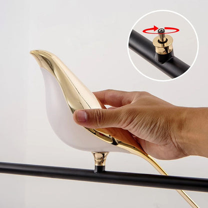 Elavira LED Hanglamp – Kunstzinnig Design met Vogelvorm en Ringstructuur