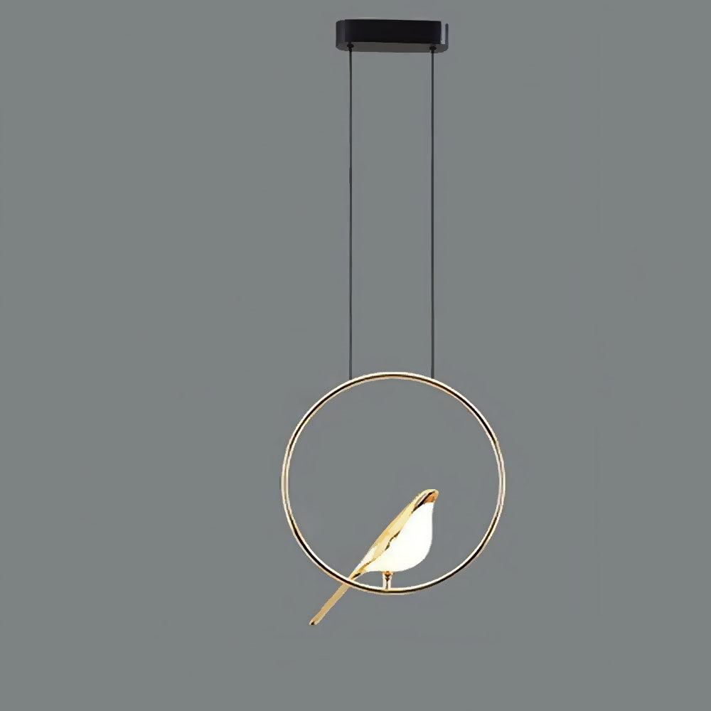 Elavira LED Hanglamp – Kunstzinnig Design met Vogelvorm en Ringstructuur