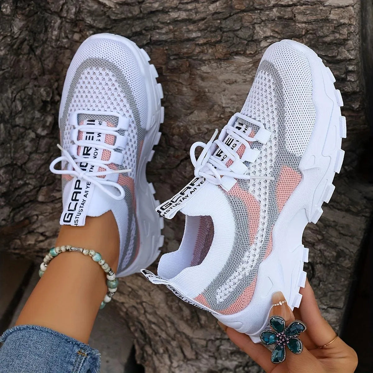 Dames sneakers – comfortabel, ademend, modern design, dagelijks