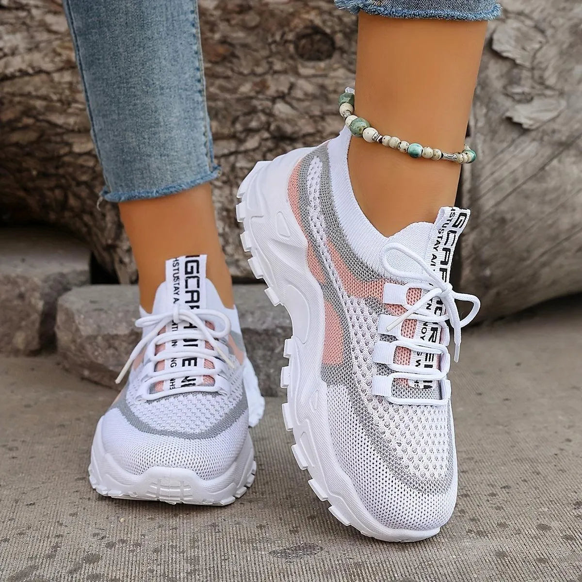 Dames sneakers – comfortabel, ademend, modern design, dagelijks