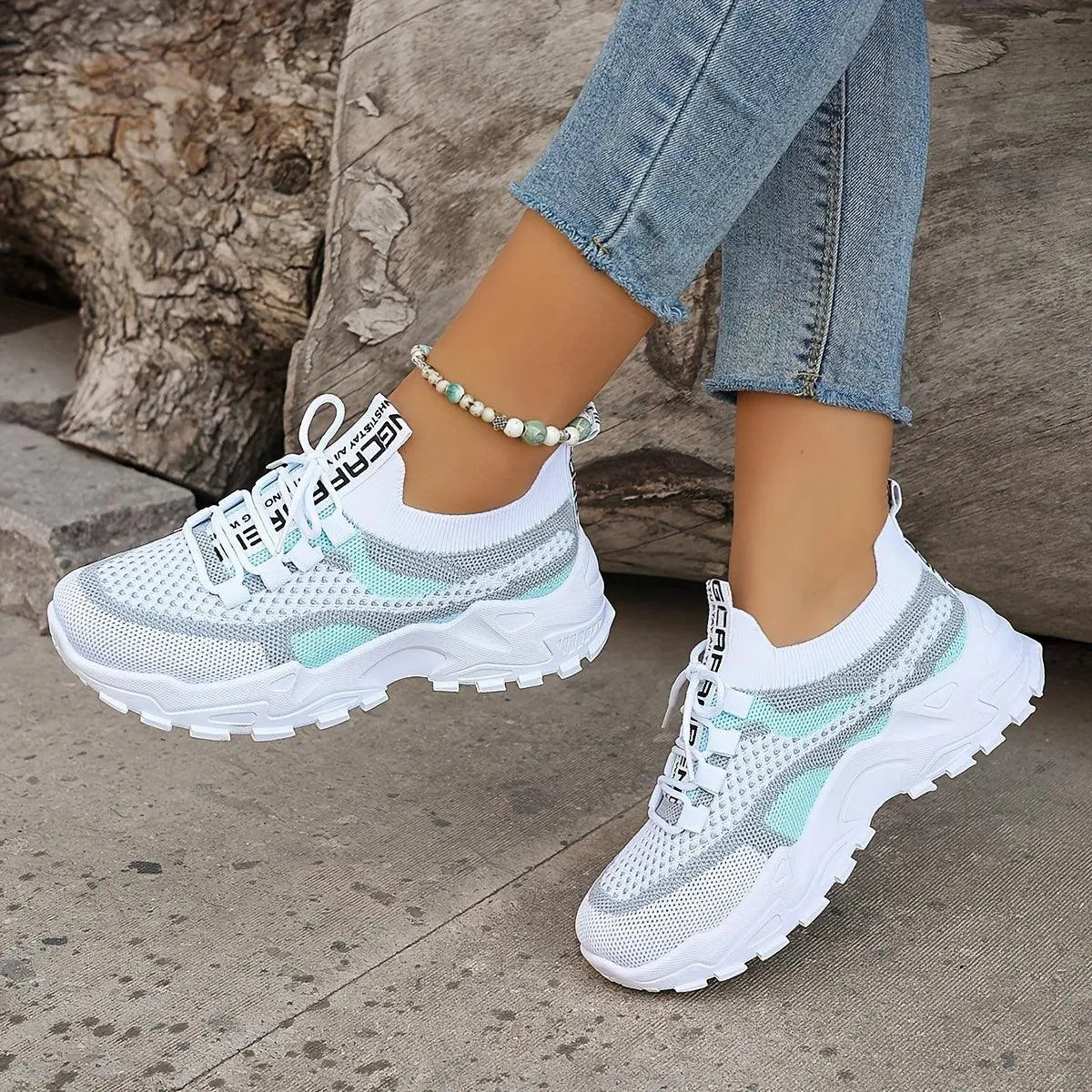 Dames sneakers – comfortabel, ademend, modern design, dagelijks