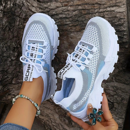 Dames sneakers – comfortabel, ademend, modern design, dagelijks