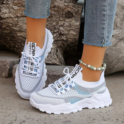Dames sneakers – comfortabel, ademend, modern design, dagelijks