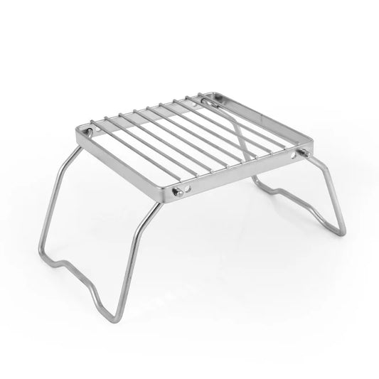 Draagbare Vouwbare RVS Barbecue Rack Set voor Kamperen en Buiten Koken - Lichtgewicht en Duurzaam 40 x 30 x 15 cm