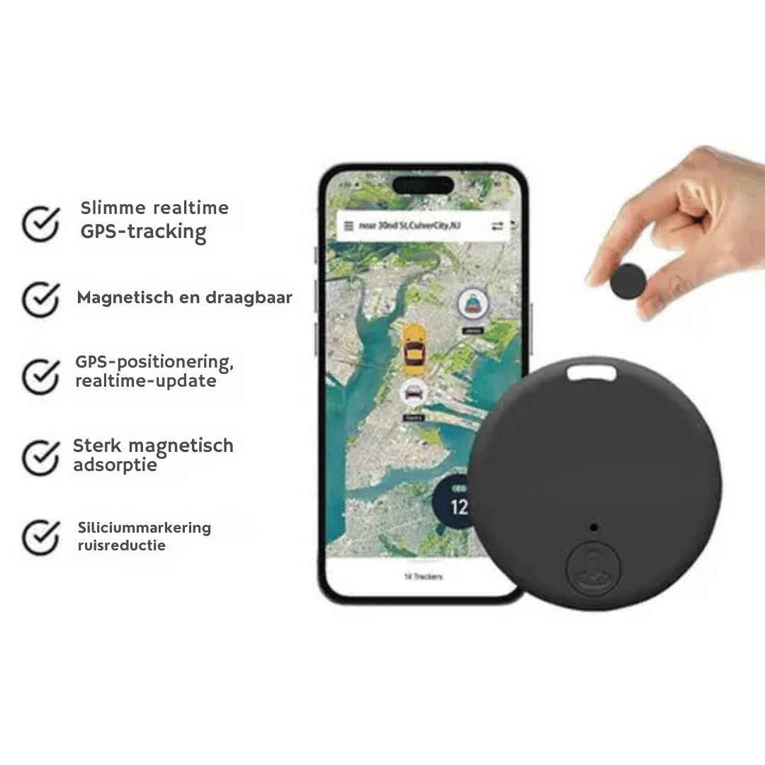 Set van 3 Mini GPS Trackers – Vind Auto, Sleutels & Waardevolle Spullen Direct Terug