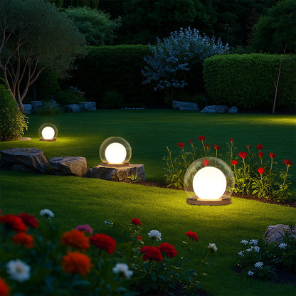 Solar Maanlamp Tuinverlichting - Sfeervolle LED-Sokkel voor Buiten