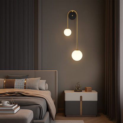 Bogen-Wandlamp in Messing – Gebogen Design | Moderne Wandverlichting van Glas & Messing voor Slaapkamer, Hal of Woonkamer