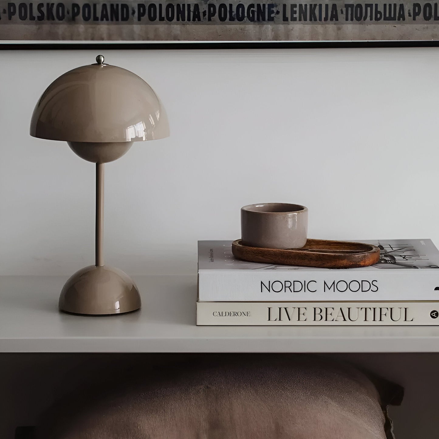 Valmira tafellamp – moderne draadloze ledlamp in paddenstoelvorm met touchbediening