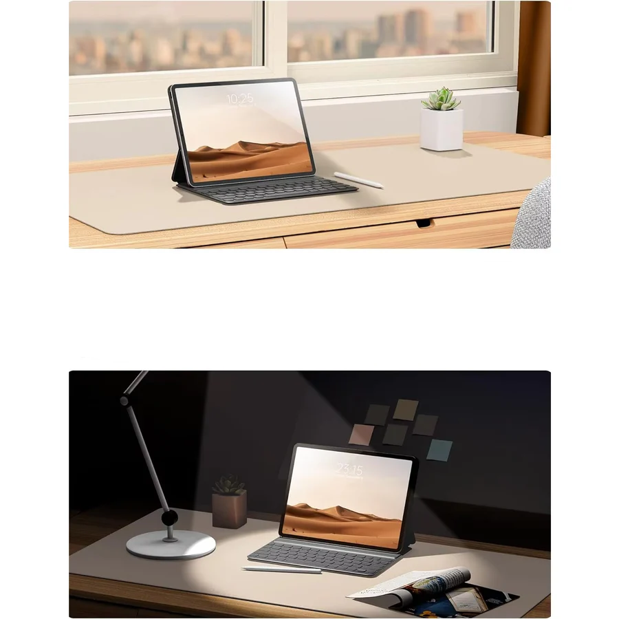 Luxe PU-Leder | Stijlvolle Waterdichte Bureau Onderlegger 14