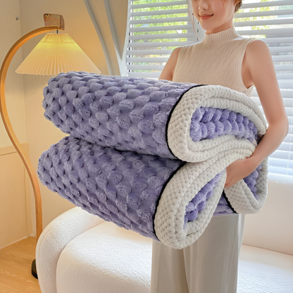 FleeceDream Luxe Pluche Fleece Deken – Geometrisch Design – Zachte, Warme Woondeken voor Bank, Bed of Reizen in 5 Kleuren