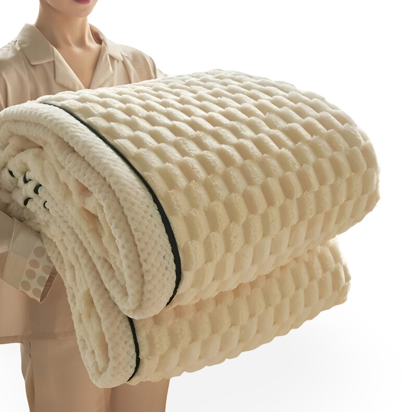 FleeceDream Luxe Pluche Fleece Deken – Geometrisch Design – Zachte, Warme Woondeken voor Bank, Bed of Reizen in 5 Kleuren