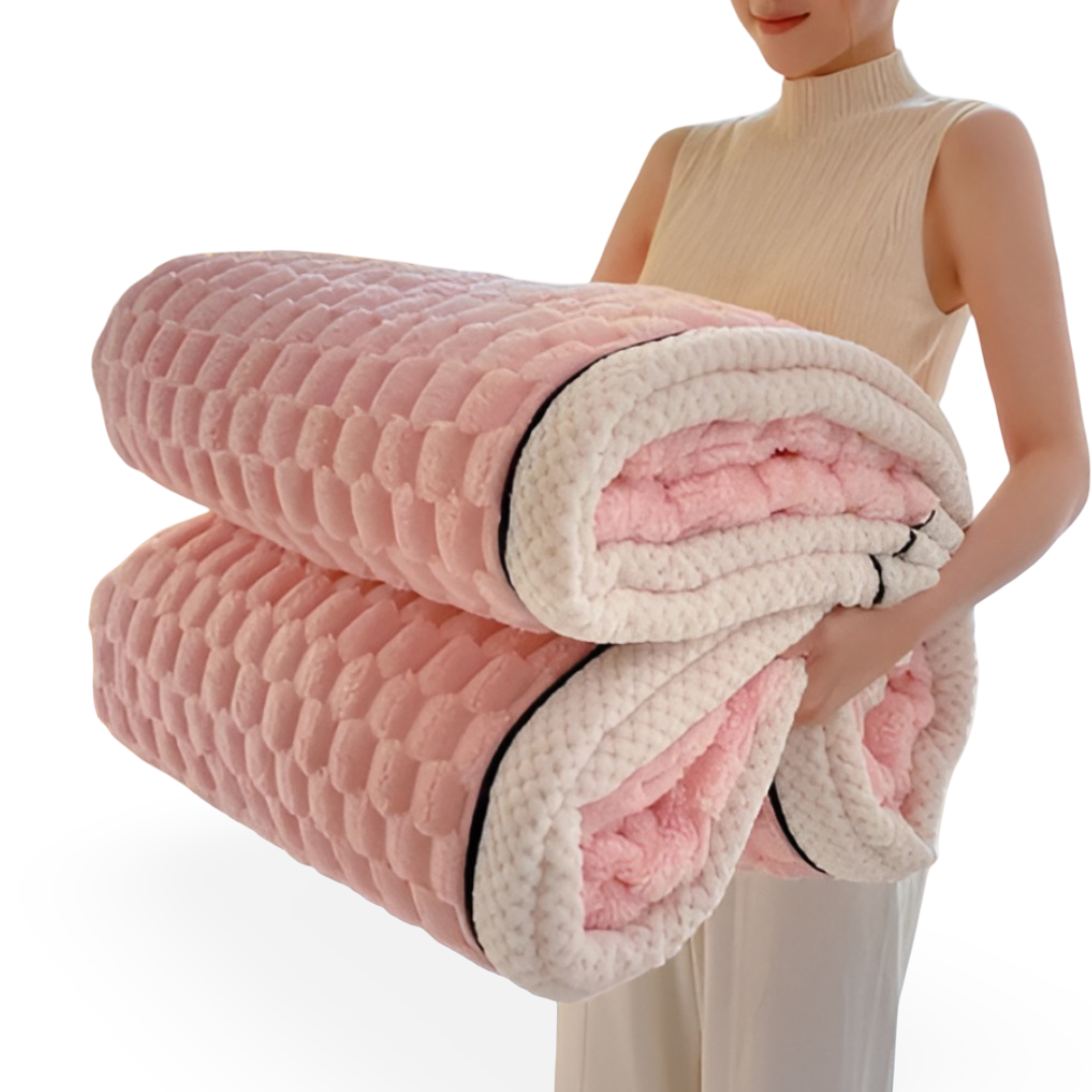 FleeceDream Luxe Pluche Fleece Deken – Geometrisch Design – Zachte, Warme Woondeken voor Bank, Bed of Reizen in 5 Kleuren