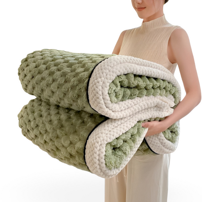FleeceDream Luxe Pluche Fleece Deken – Geometrisch Design – Zachte, Warme Woondeken voor Bank, Bed of Reizen in 5 Kleuren
