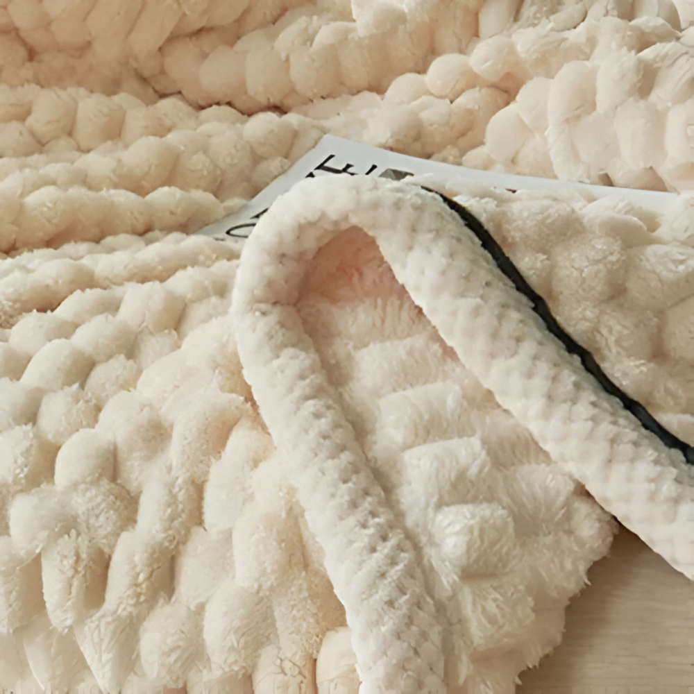 FleeceDream Luxe Pluche Fleece Deken – Geometrisch Design – Zachte, Warme Woondeken voor Bank, Bed of Reizen in 5 Kleuren