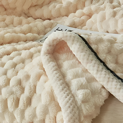 FleeceDream Luxe Pluche Fleece Deken – Geometrisch Design – Zachte, Warme Woondeken voor Bank, Bed of Reizen in 5 Kleuren