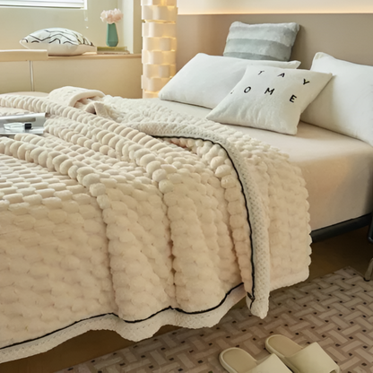 FleeceDream Luxe Pluche Fleece Deken – Geometrisch Design – Zachte, Warme Woondeken voor Bank, Bed of Reizen in 5 Kleuren