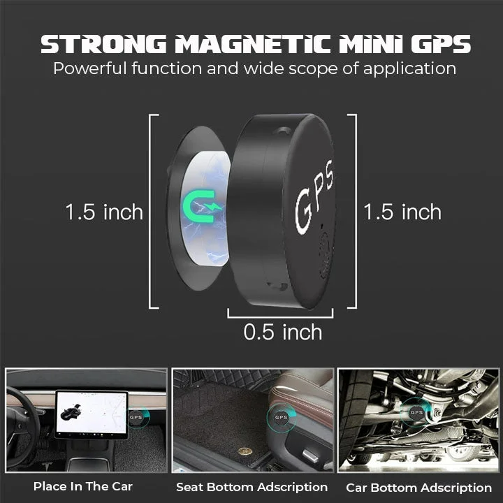 Mini GPS Tracker Magnetisch – Compacte Volgmodule met Real-time Locatiebepaling | Ideaal voor Auto, Bagage, Motor & Kostbaarheden | Onopvallend & Herlaadbaar