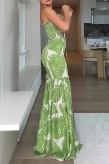 TROPICAL MAXI JURK | Strapless jurk – zomers, vrouwelijk en opvallend