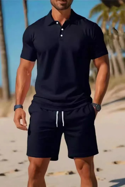 POLO SET | Zwarte heren set – strak, sportief en altijd goed