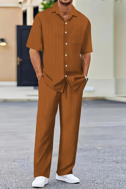 ZOMERSET | Heren set in bruin – relaxed en moeiteloos stijlvol