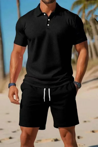 POLO SET | Zwarte heren set – strak, sportief en altijd goed
