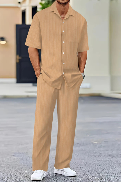 ZOMERSET | Heren set in bruin – relaxed en moeiteloos stijlvol