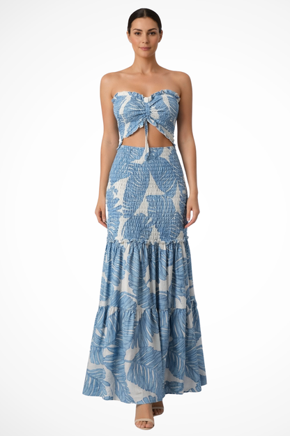 TROPICAL MAXI JURK | Strapless jurk – zomers, vrouwelijk en opvallend