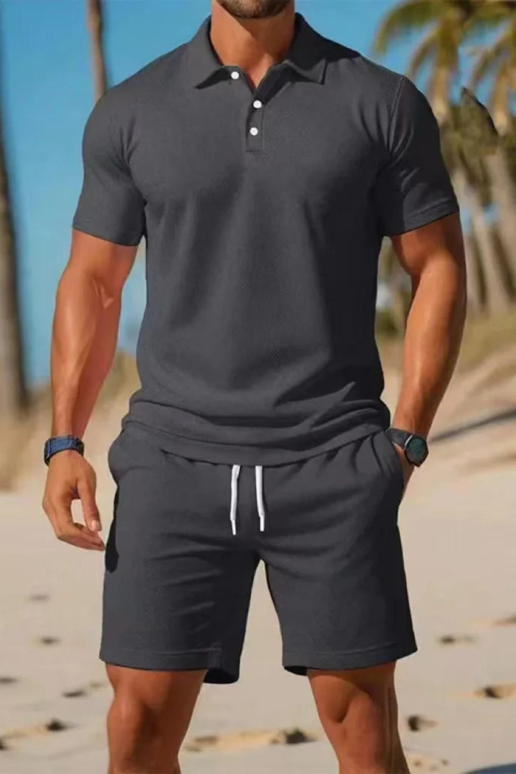 POLO SET | Zwarte heren set – strak, sportief en altijd goed