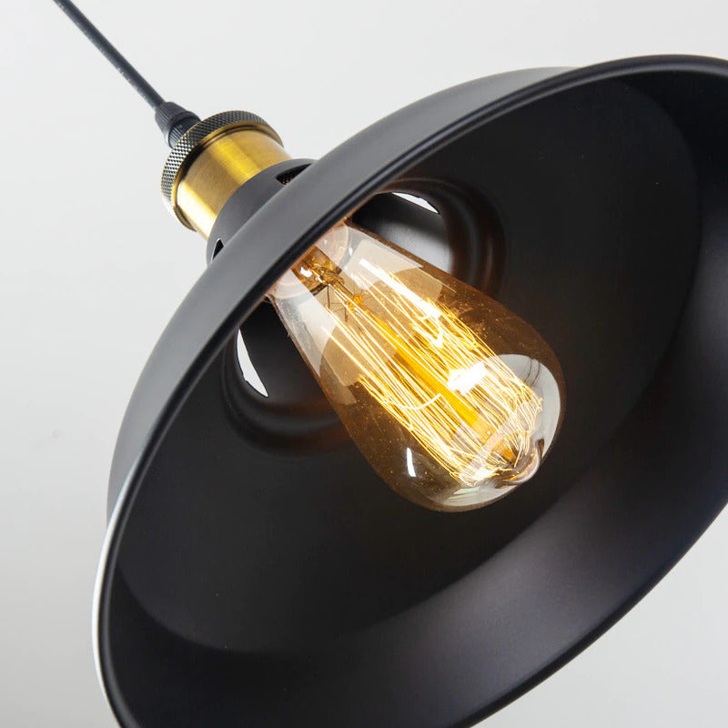Noirlo Vintage Metalen Hanglamp – Verstelbare Industriële Lamp met Zwart of Wit Design